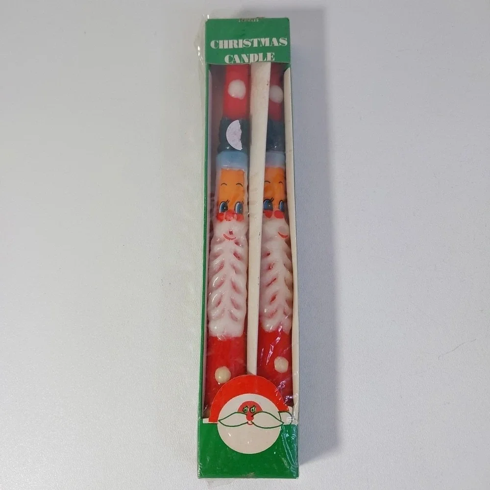 Vintage‎ set of Santa Christmas Candles 10